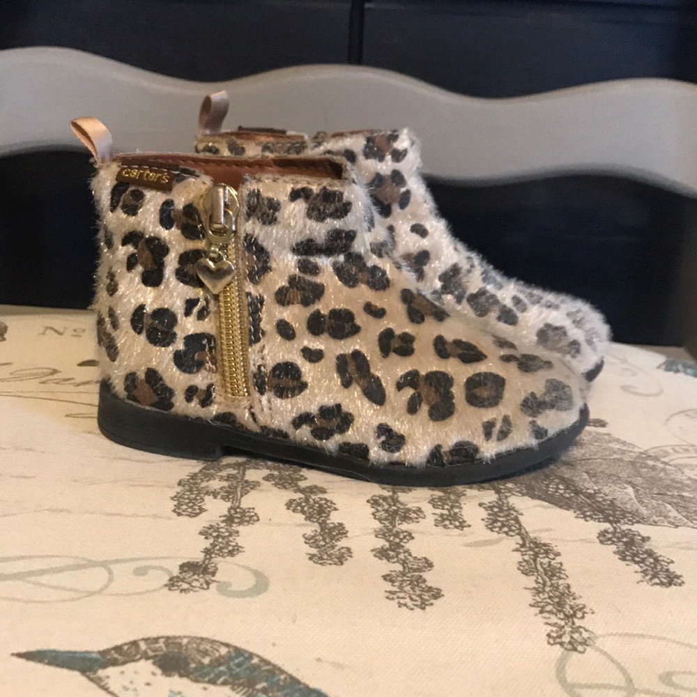 Girls' leopard booties